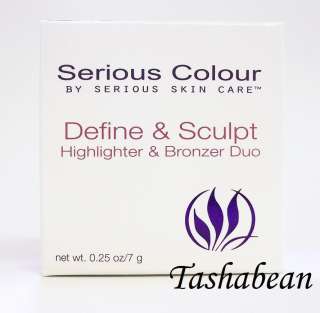 Serious Skin Care Colour Define & Sculpt Highlighter & Bronzer Duo NEW 