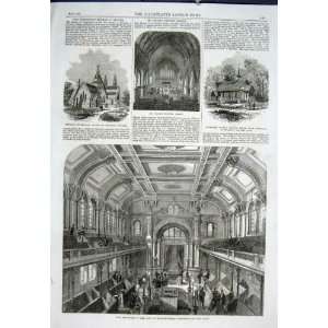  Synagogue Walworth Road Borough Church Old Print 1867 