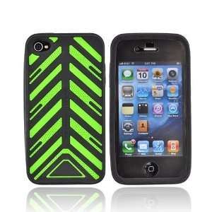  For iPhone 4 Case Mate Torque Silicone Case GREEN BLACK 