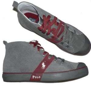 Polo Ralph Lauren Conrad Grey shoes mens suede new 12  