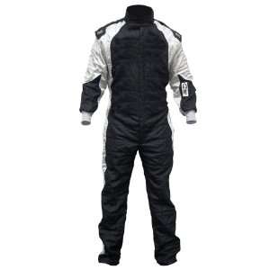   Race Gear 30035720 Black/Silver Large Nomex Grid 1 SFI Rated Fire Suit