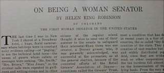 1st Woman Senator 1914 Helen Ring Robinson   Colorado  