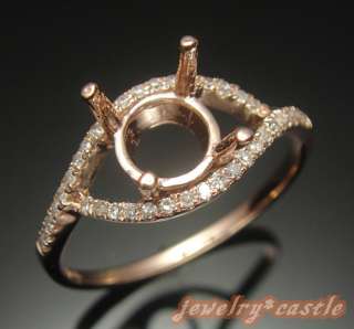   10K ROSE GOLD NATURAL DIAMOND SEMI MOUNT SETTING WEDDING RING  