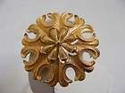 Vtg Gold Tone Crown TRIFARI Brooch Pin Flower 50s 60s