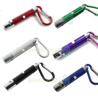   Keychain with LED Flashlight 5 Laser Pictures in 1 6 Colors to Select