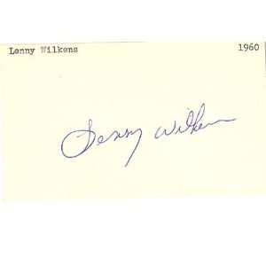 Lenny Wilkens Autographed 3x5 Card 