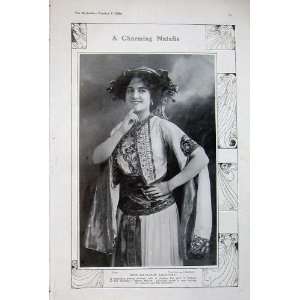  1908 Kathleen Courtney Actress Merry Widow Theatre Lady 