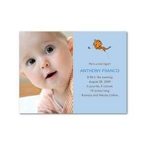    Boy Birth Announcements   Tumbling Tiger By Petite Alma Baby