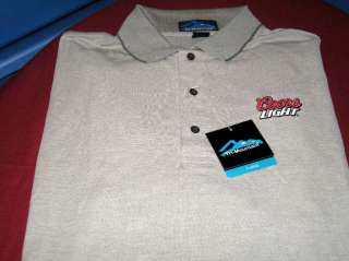 COORS LIGHT BEER   Embroidered GOLF Polo Shirt   New NWT   Adult XL 