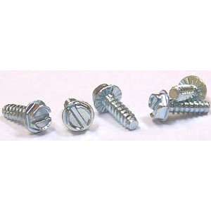 com 6 X 5/16 Self Tapping Screws Slotted / Hex Washer Head / Serrated 