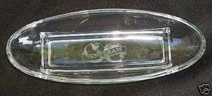Cambridge Square Vancoram etched glass oval celery dish  