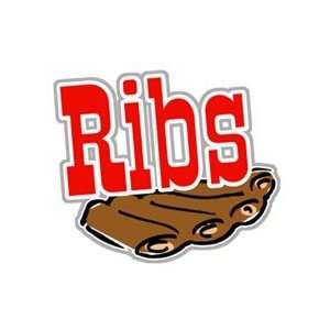  Ribs Window Cling Sign 