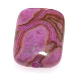  Pink Crazy Lace Agate (D) Flat Puff Rectangle Beads 