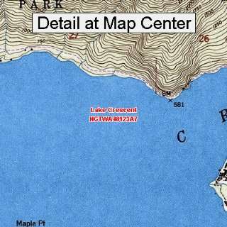 USGS Topographic Quadrangle Map   Lake Crescent, Washington (Folded 