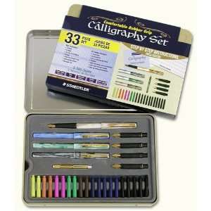  Staedlter Calligraphy Set, 5 Nibs, In Metal Tin Arts 