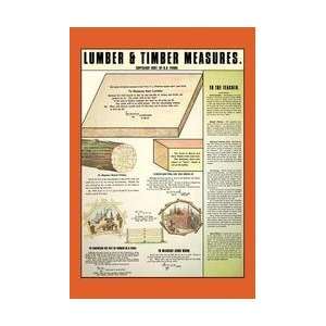 Lumber and Timber Measures 12x18 Giclee on canvas 
