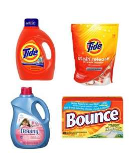  DETERGENTS DOWNY BOUNCE OR TIDE STAIN RELEASE LAUNDRY COUPONS  