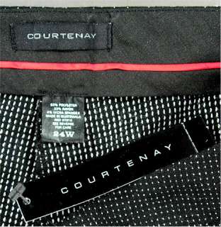 NWT Courtenay Womens Ladies Black Dress Pants Size 24W 43 X 31 New 
