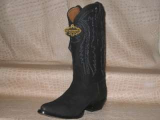 New 2011 Mens Nubuck Black Western Cowboy Boots  