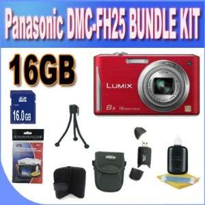  Panasonic DMC FH25R 16.1MP Digital Camera with 8x Wide 