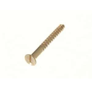  SCREWS No. 4 X 1 INCH SLOTTED CSK COUNTERSUNK SOLID BRASS 