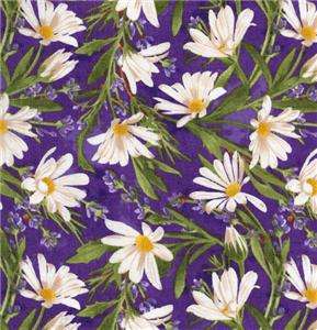 Debbie Beaves Simple Purple Daisy Floral Quilt Fabric  