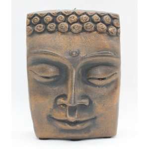  Sculpted Buddha Tea Light Holder in Brown Bronze