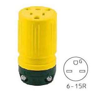 Bryant 1548bry Dust Tight Straight Blade Connector, 20a, 250v, Yellow 