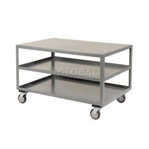  All Welded Portable Steel Table 3 Shelves 48x30 1200 Lb 