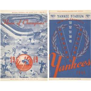  Yankee Program and Scorecards Lot of 2 