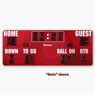Scoreboards Electronic   Permanent   Mac Football Scoreboard 8x20 