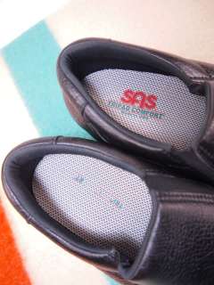SAS Mens SIDE GORE black leather slip on Shoe US 13 M  