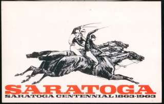 SARATOGA SPRINGS NY Horse Race Track 1963 Centennial Vtg Racing 