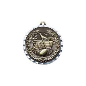  Music Diamond Cut Medal