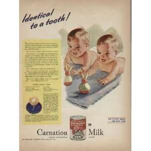   to a tooth  1945 Carnation Milk Victory Bonds Ad, A3706A