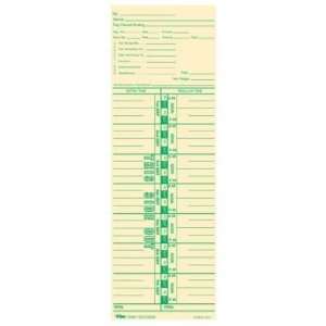  Time Cards,Num Days,Payroll Deductions,100/PK,3 1/2 quot 