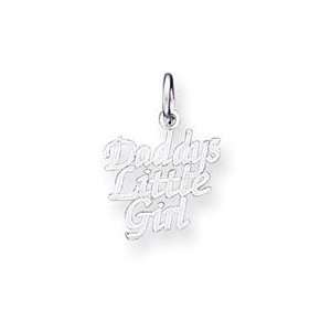  Daddys Little Girl Charm in 14k White Gold Jewelry