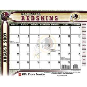  Washington Redskins 2007 08 22 x 17 Academic Desk Calendar 