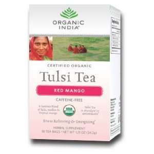 Organic India Tulsi Red Mango Tea 18 Grocery & Gourmet Food