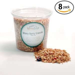 Terrafina Merry Berry Granola, Dairy Free, 12 Ounce Tub (Pack of 8)