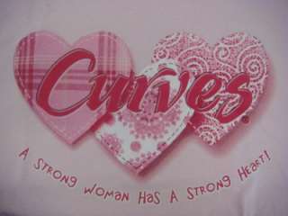 CURVES FOR WOMEN STRONG WOMAS HAS A STRONG HEART TEE SM  