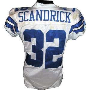  Orlando Scandrick #32 2008 Cowboys Game Used White Jersey 