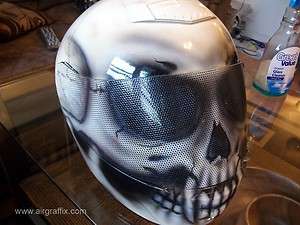 Custom Painted Airbrushed Glow in the Dark Skull Z1R Any size Helmet 