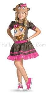 Littlest Pet Shop Monkey Child Girls Cutie Costume  