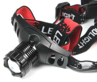 CREE Q5 LED Adjustable Focus Headlamp Headlight Flashlight For Outdoor 