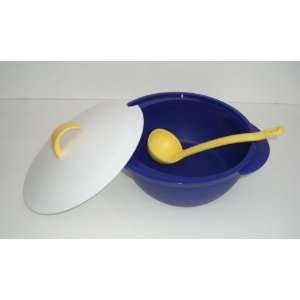   Server Serving Bowl, Cover & Ladle Set in Sapphire Blue (8 cup