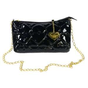   Fashion Black Love Leatherette Satchel Bag Handbag Purse Shoulder Bag