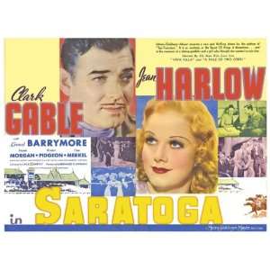  Saratoga Movie Poster (11 x 14 Inches   28cm x 36cm) (1937 