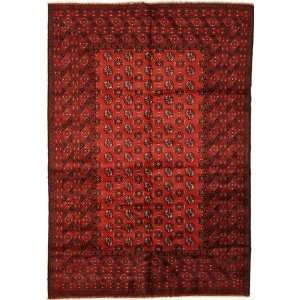  65 x 94 Red Hand Knotted Wool Afghan Rug Furniture 