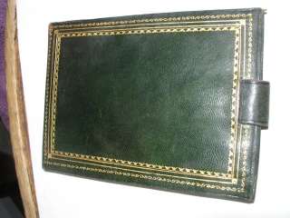 Vintage Leather Gold Embossed Florentine Italy Icon Wallet Clutch 